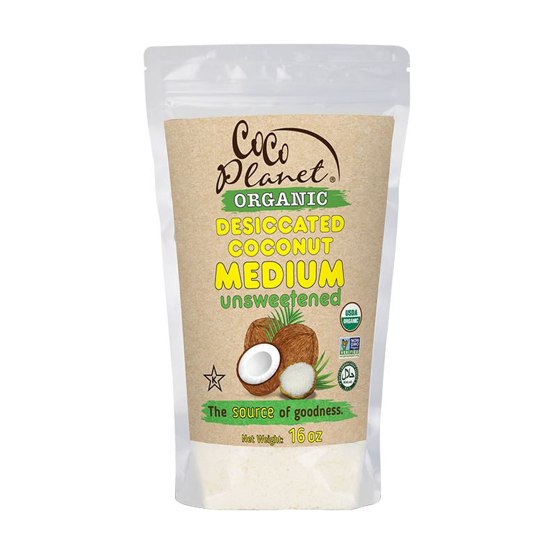Organic Desiccated Coconut – Medium 16oz – Cocoplanet